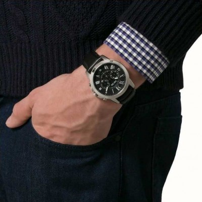 Orologio cronografo da uomo Fossil Grant - FS4812IE-Italianfashionglam