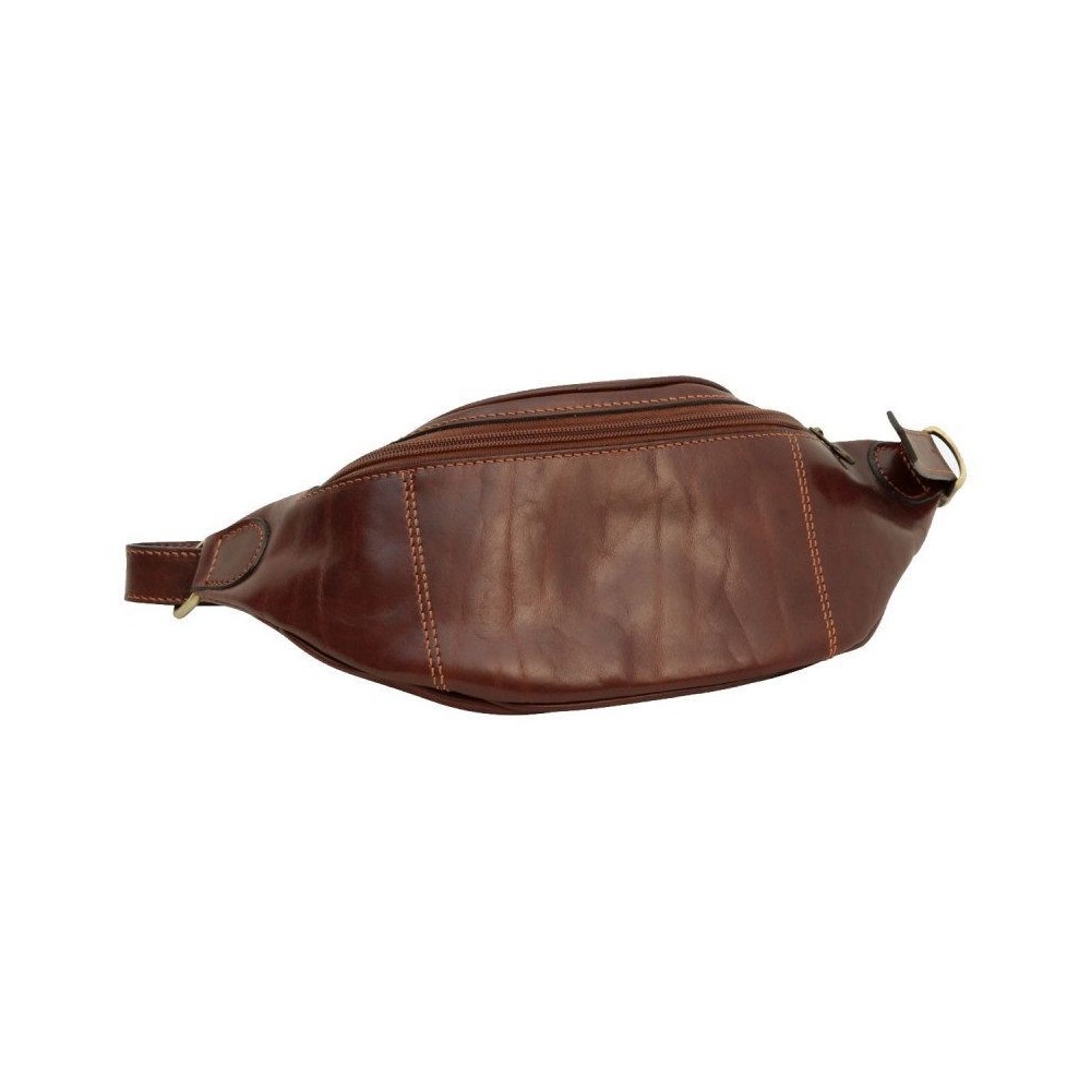 Marsupio glamour da uomo in vera pelle morbida - Brad Colori Marrone  Materiale Vera pelle Italiana 100% Fibbia In metallo dorato Lavorazione  Artigianale fatta a mano Finitura Eccellente curata nei dettagli Concia