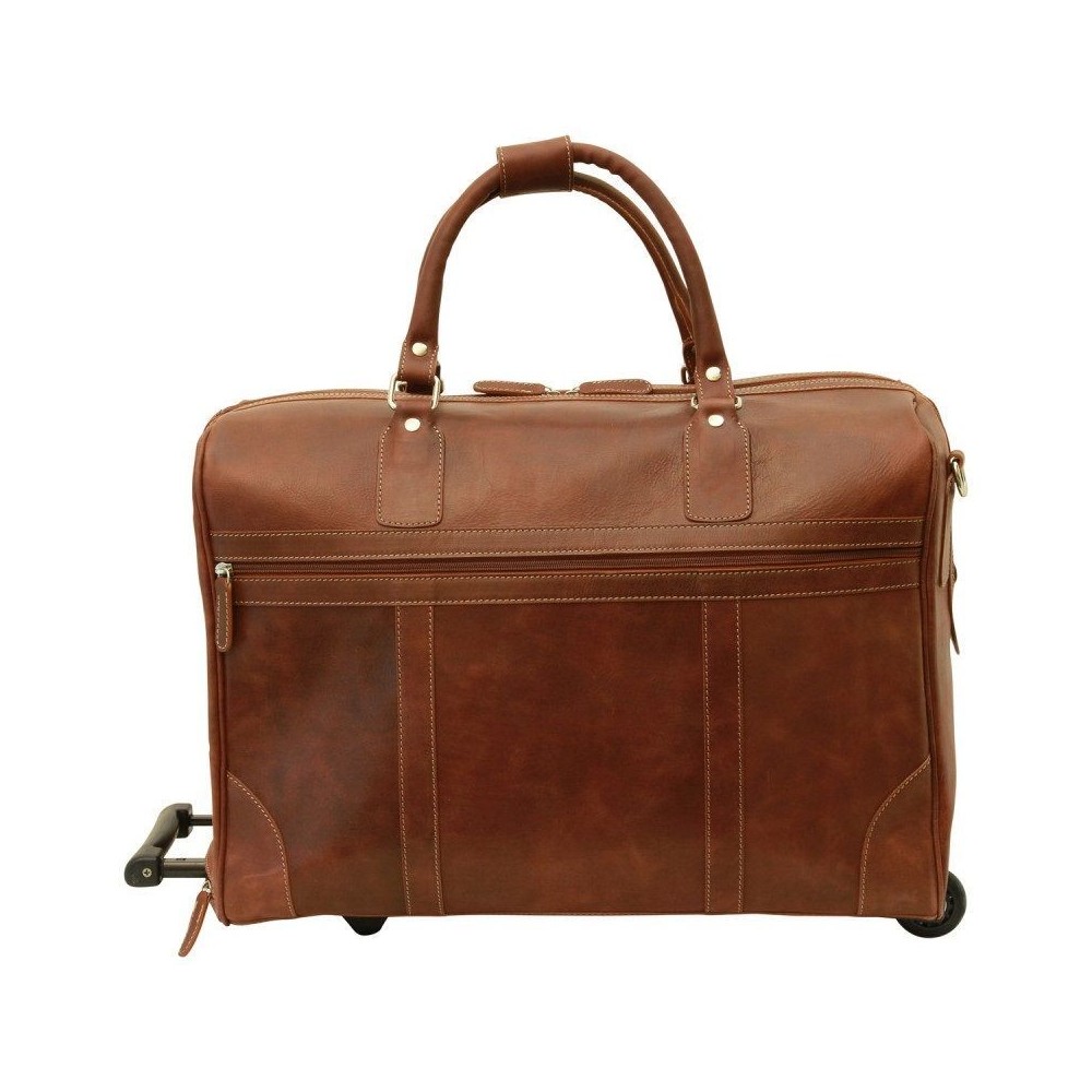 Trolley luxury artigianale in vera pelle Praga IFG 00150 marrone Italianfashionglam Trolley luxury artigianale in vera pelle Praga IFG 00150 marrone Italianfashionglam