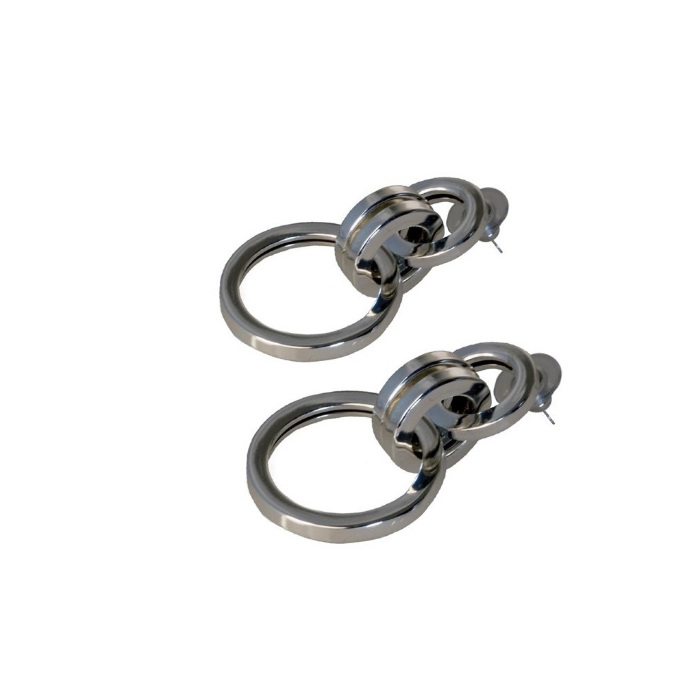 Orecchini da donna fashion in argento quattro cerchi OR011 Italianfashionglam Orecchini da donna fashion in argento quattro cerchi OR011 Italianfashionglam