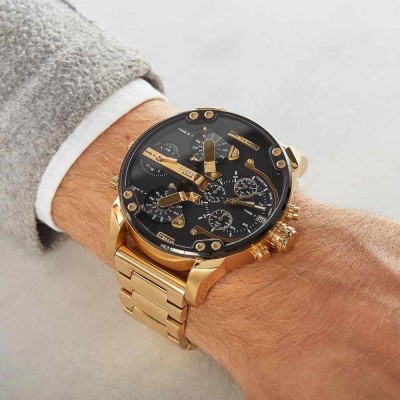 Diesel orologio multifunzione uomo gold Mr Daddy DZ7333 Italianfashionglam