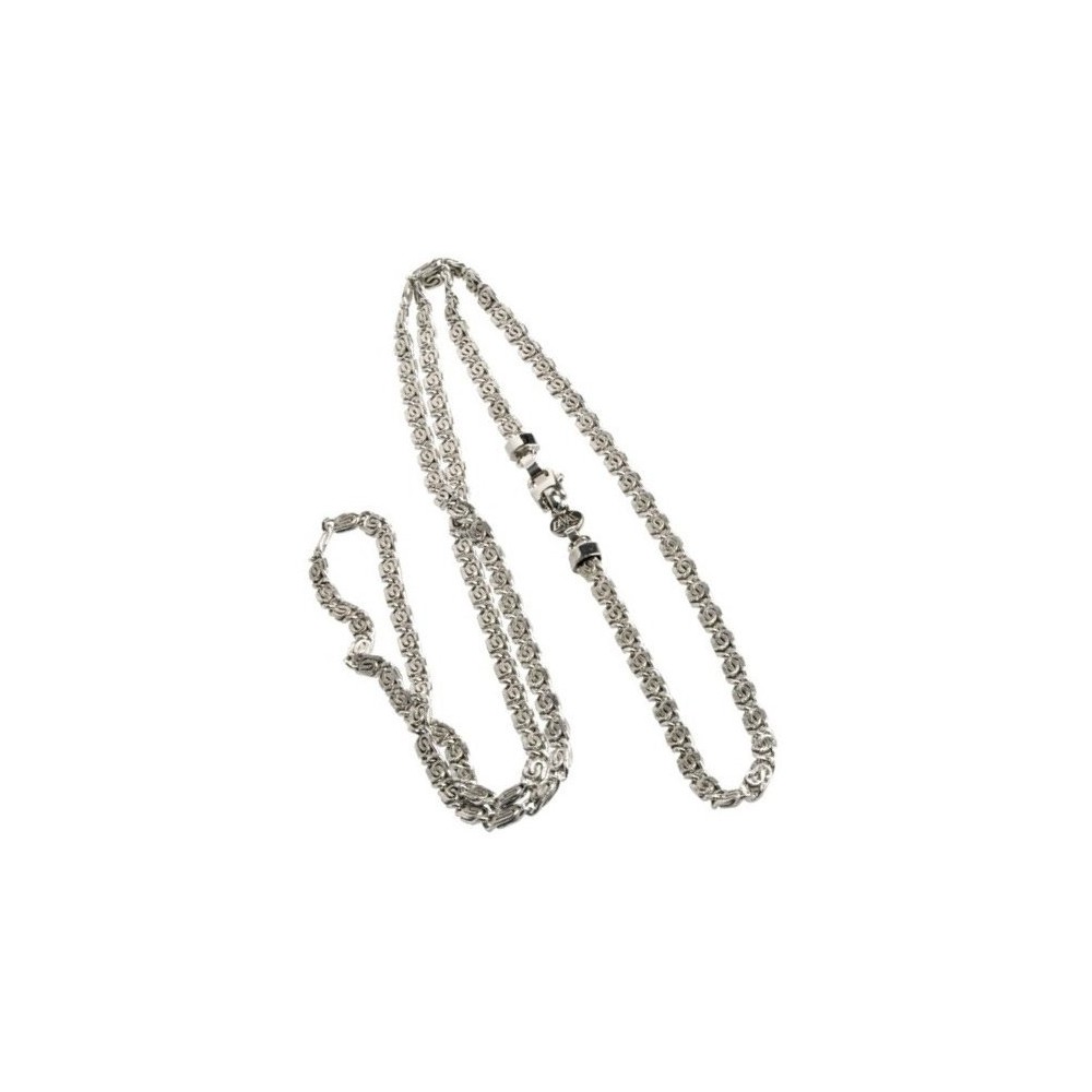 Collana lunga in argento da donna a maglia lumachina CO011 Italianfashionglam Collana lunga in argento da donna a maglia lumachina CO011 Italianfashionglam