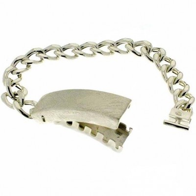 Bracciale chic uomo in argento maglia grumetta BRU 021 Italianfashionglam1