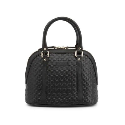 Gucci borsa a mano chic in pelle nera Guccissima - Italianfashionglam