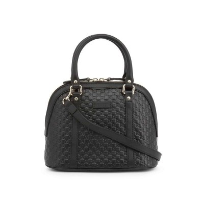 Gucci borsa a mano chic in pelle nera Guccissima - Italianfashionglam