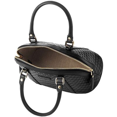 Gucci borsa a mano chic in pelle nera Guccissima - Italianfashionglam