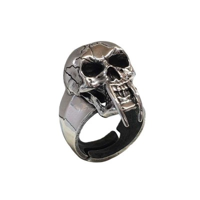 Anello uomo vintage fatto a mano in argento Teschio - Italianfashionglam 2