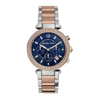 Cronografo glamour donna Michael Kors Parker blu MK6141 Italianfashionglam