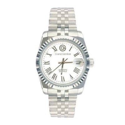 Orologio automatico unisex in acciaio argentato Grand Geneve BP240160 - Italianfashionglam