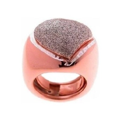 Anello trendy da donna in argento rose gold glitter- Italianfashionglam