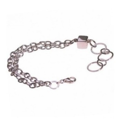 Bracciale donna in argento a cerchi e cubo BR 015 Italianfashionglam