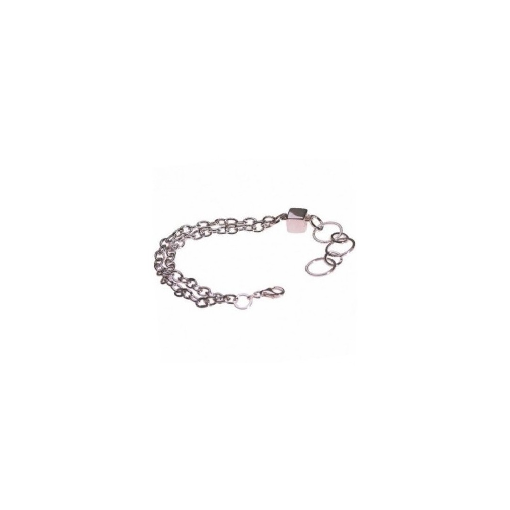 Bracciale donna in argento a cerchi e cubo BR 015 Italianfashionglam Bracciale donna in argento a cerchi e cubo BR 015 Italianfashionglam