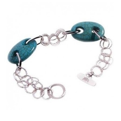 Bracciale donna in argento con pietre turchese BR 025 Italianfashionglam