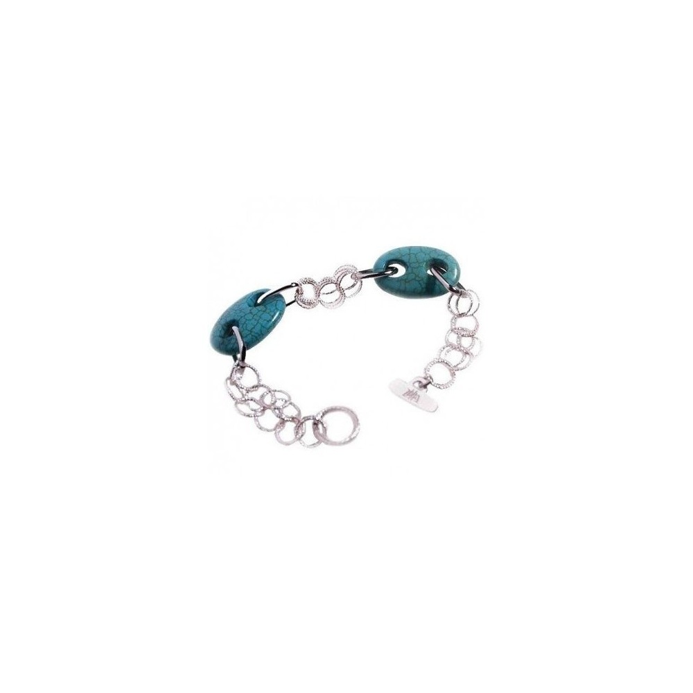 Bracciale donna in argento con pietre turchese BR 025 Italianfashionglam Bracciale donna in argento con pietre turchese BR 025 Italianfashionglam