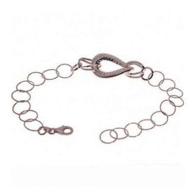 Bracciale donna in argento a catenelle e ovale BR 019 Italianfashionglam