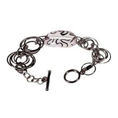 Bracciale glamour donna in argento e ceramica BR 036 Italianfashionglam