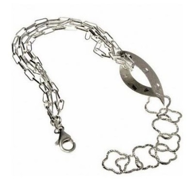 Bracciale donna in argento maglia quadrifoglio BR 023 Italianfashionglam