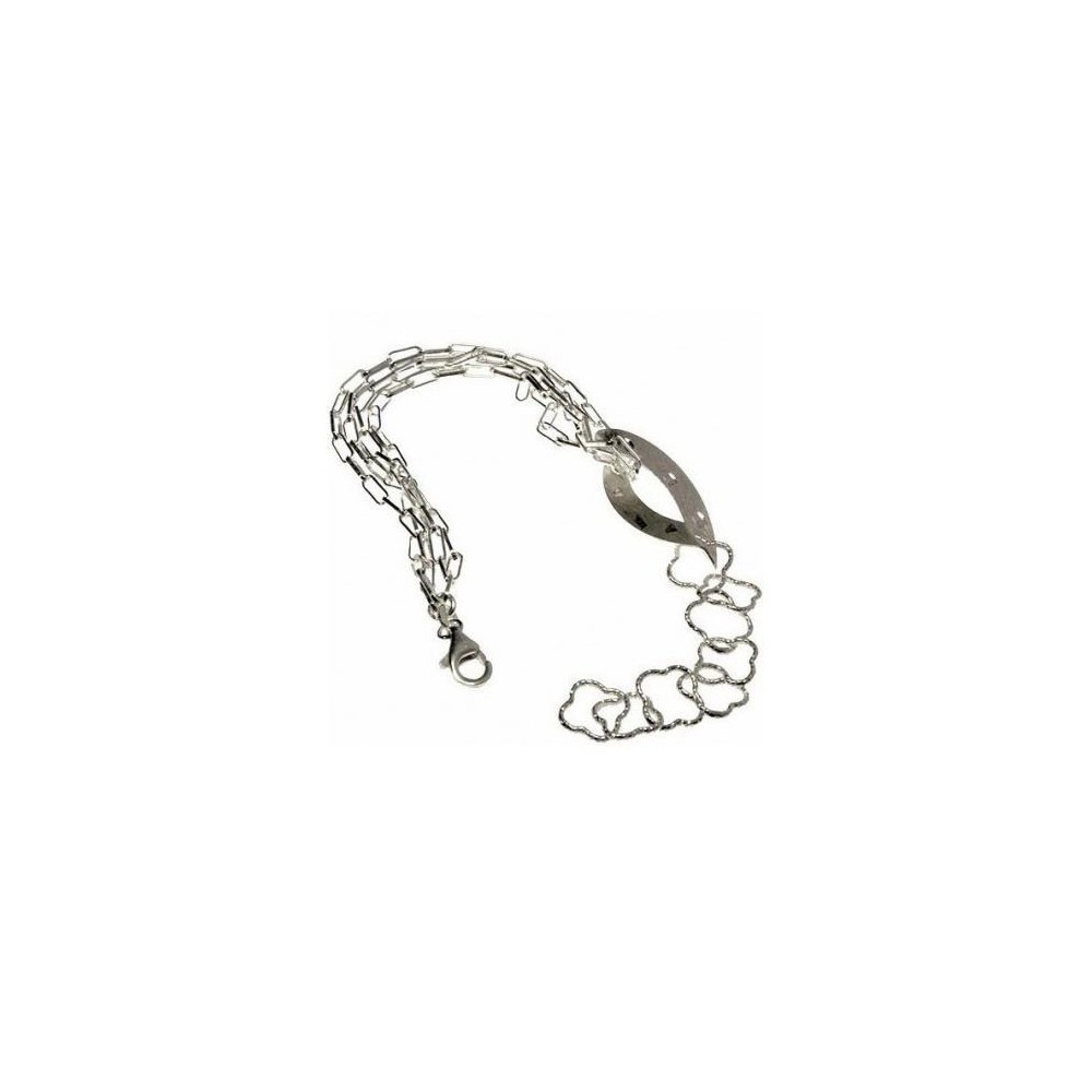 Bracciale donna in argento maglia quadrifoglio BR 023 Italianfashionglam Bracciale donna in argento maglia quadrifoglio BR 023 Italianfashionglam