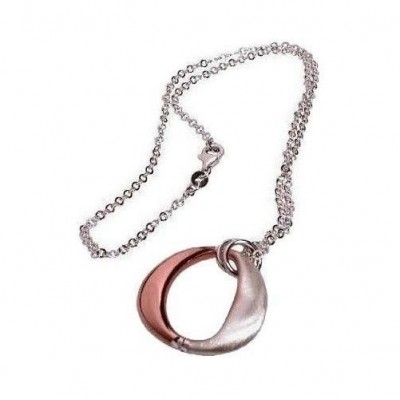 Collana donna in argento con pendente rose gold CO 007 - Italianfashionglam