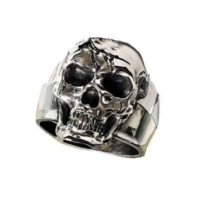 Anello da uomo artigianale vintage in argento Teschio - Italianfashionglam