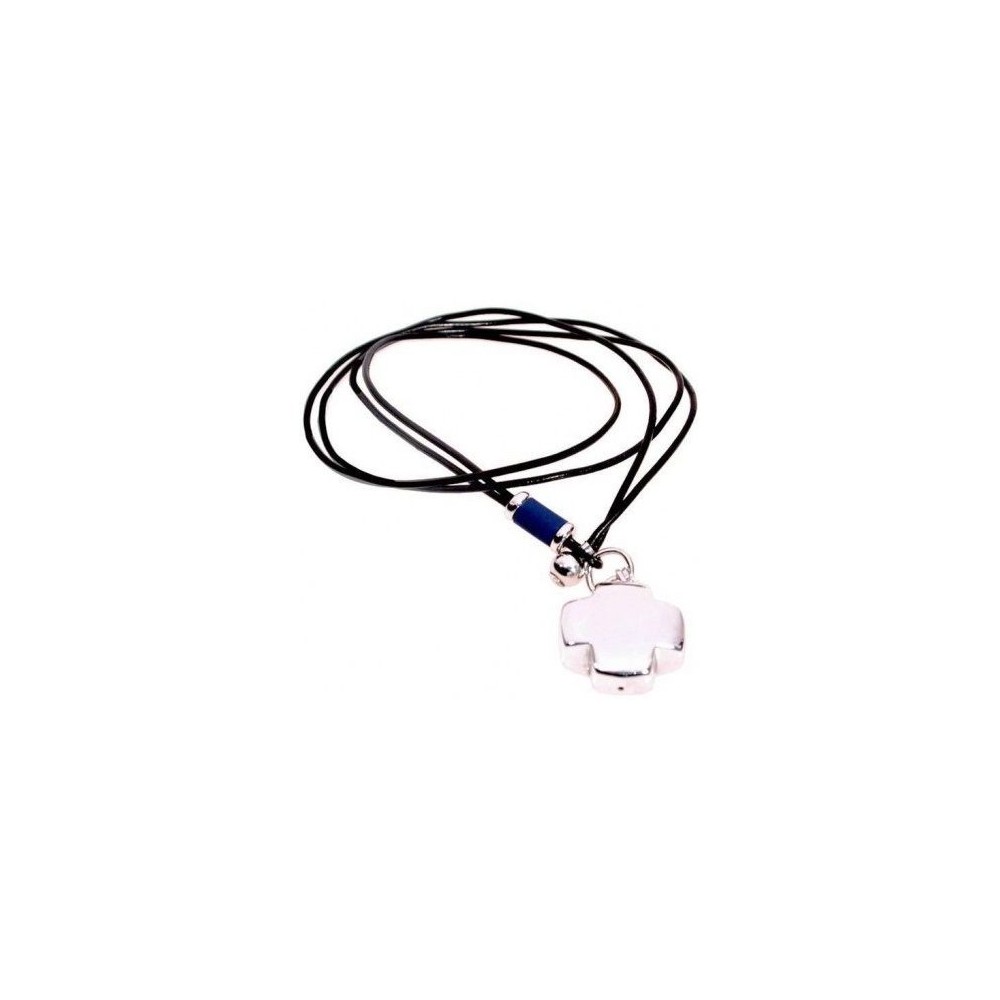 Collana uomo in cuoio con pendente in argento COU 006 Italianfashionglam Collana uomo in cuoio con pendente in argento COU 006 Italianfashionglam