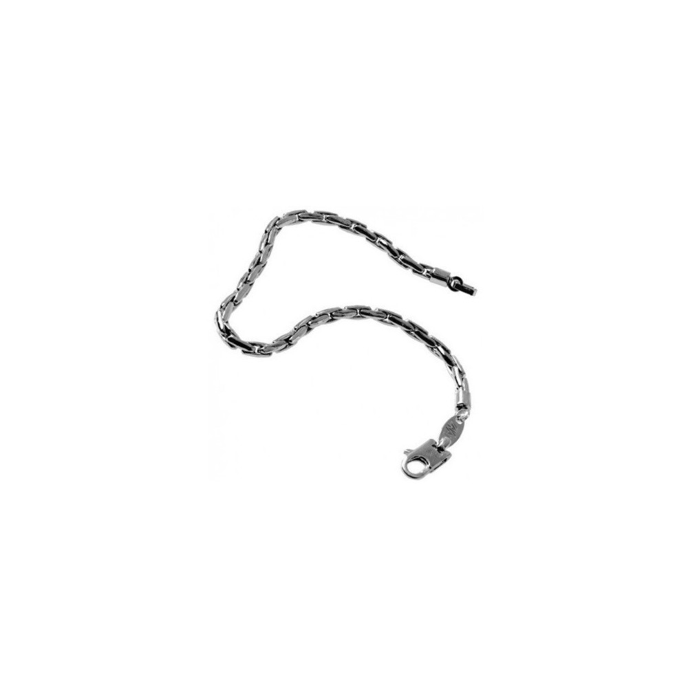 Bracciale uomo in argento a maglia incrociata BRU 002 Italianfashionglam Bracciale uomo in argento a maglia incrociata BRU 002 Italianfashionglam