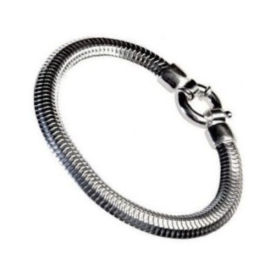 Bracciale uomo in argento maglia serpentina BRU 004 Italianfashionglam