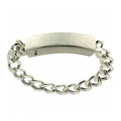 Bracciale chic uomo in argento maglia grumetta BRU 021 Italianfashionglam