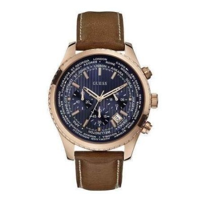 Guess Pursuit cronografo luxury uomo gold rose W0500G1 - Italianfashionglam