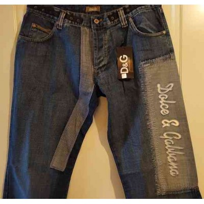 Dolce&Gabbana blue jeans vintage da uomo stinti 5 tasche - Italianfashionglam