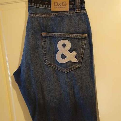 Dolce&Gabbana blue jeans vintage da uomo stinti 5 tasche - Italianfashionglam