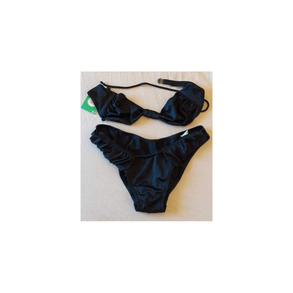 Il bikini fashion in lycra di color nero. Collezione Panay La Perla - Made in Italy Il bikini fashion in lycra di color nero. Collezione Panay La Perla - Made in Italy