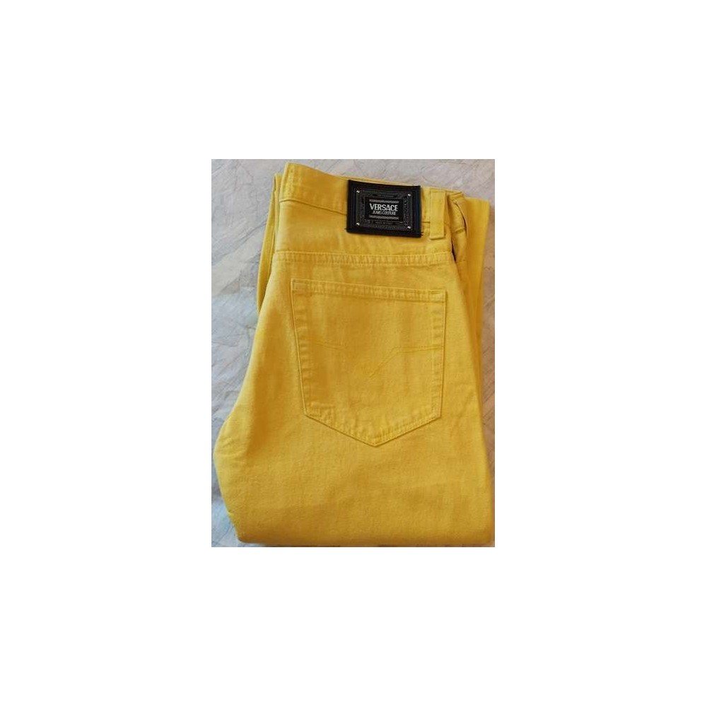 Versace Couture Jeans giallo da uomo 5 tasche - BJU 006 Italianfashionglam