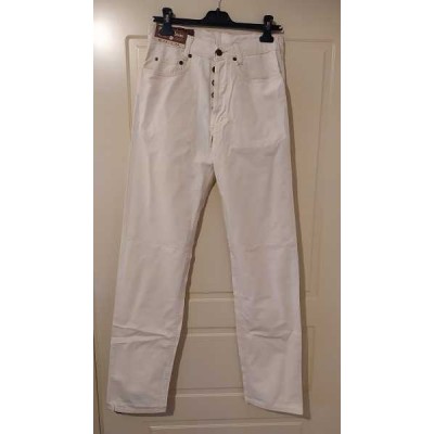 Marlboro Classics white Jeans da uomo in lino - BJU 019 Italianfashionglam