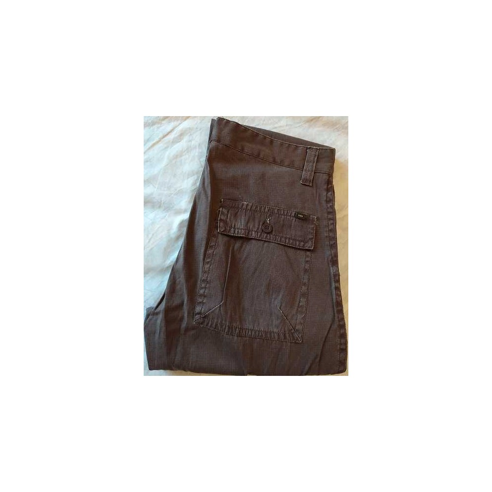 Oxer pantalone casual uomo in cotone brown - PTU 005 Italianfashionglam