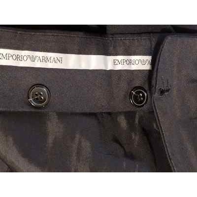 Emporio Armani - Pantalone glam uomo in fresco lana nero - Italianfashionglam