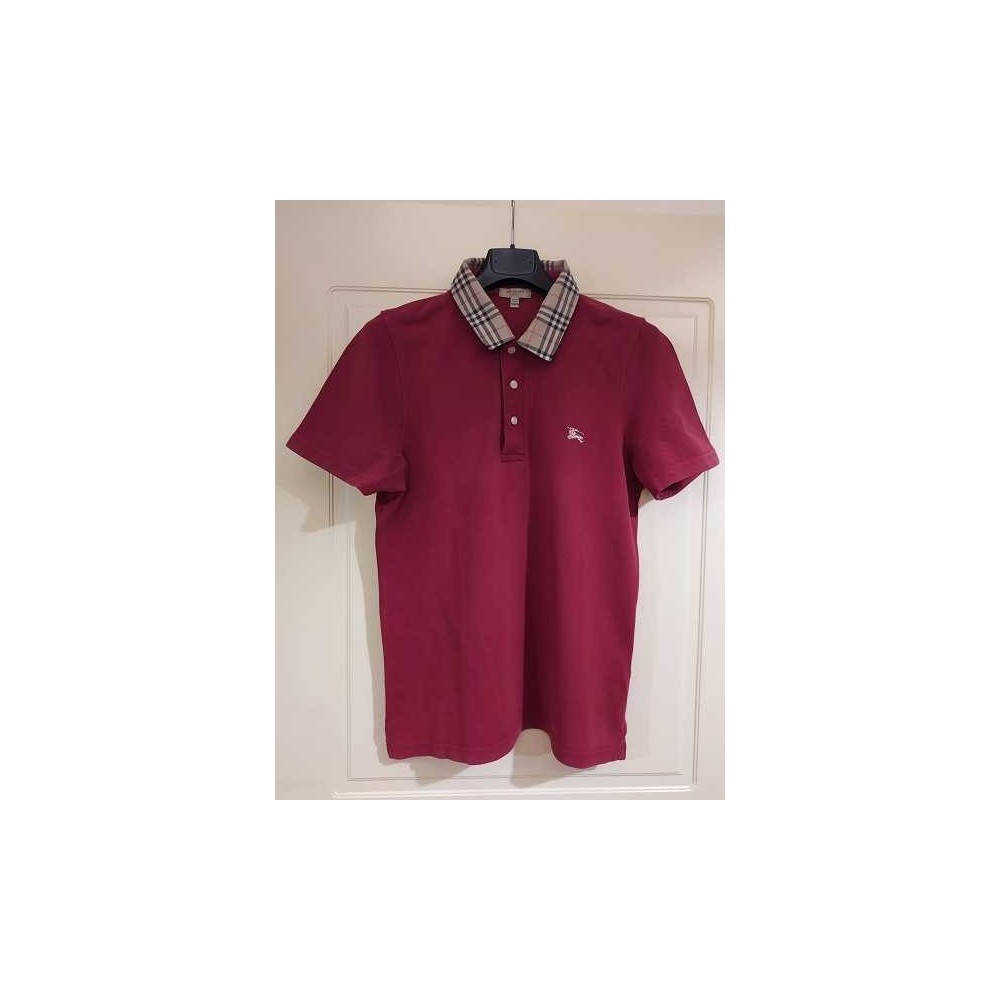 Burberry - Polo glamour da uomo in cotone rosso - Italianfashionglam Burberry - Polo glamour da uomo in cotone rosso - Italianfashionglam