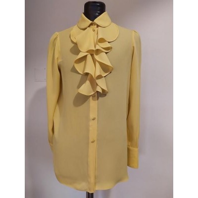 Valentino - Blusa glamour da donna in seta color giallo ccd018 - Italianfashionglam