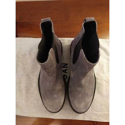 Hogan - Stivaletti da donna alla caviglia in pelle grigia - Italianfashionglam