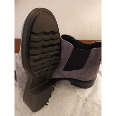 Hogan - Stivaletti da donna alla caviglia in pelle grigia - Italianfashionglam