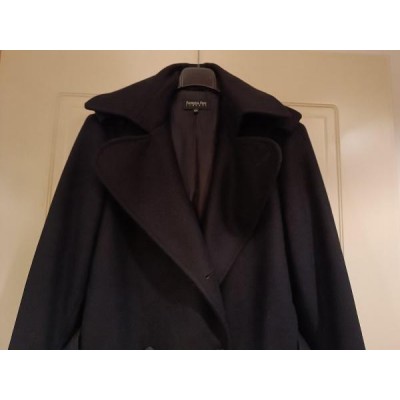 Patrizia Pepe Cappotto chic da donna in lana color nero - Italianfashionglam