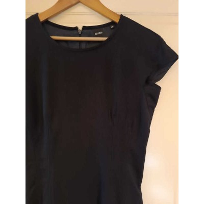 Aspesi - Abito tubino glam da donna in lana color nero-Italianfashionglam