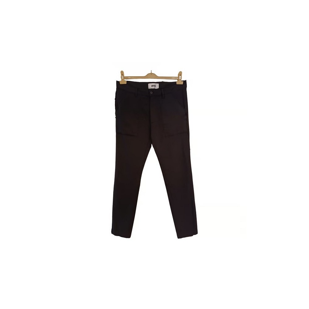 Mauro Grifoni - Pantalone da uomo skinny in lana nero - Italianfashionglam Mauro Grifoni - Pantalone da uomo skinny in lana nero - Italianfashionglam