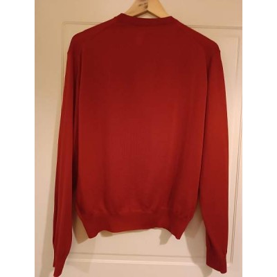 Versace - Pullover da uomo in lana seta e cashmere rosso - Italianfashionglam