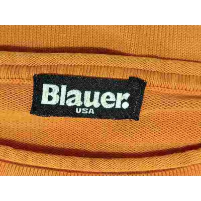 Blauer - Pullover da uomo in puro cotone color arancio - Italianfashionglam