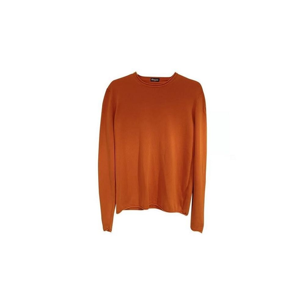 Blauer - Pullover da uomo in puro cotone color arancio - Italianfashionglam Blauer - Pullover da uomo in puro cotone color arancio - Italianfashionglam