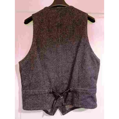 Manuel Ritz - Gilet da uomo in lana e cotone blu e grigio - Italianfashionglam