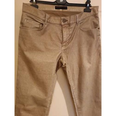 Trussardi - Jeans glam da uomo in cotone color cammello - Italianfashionglam