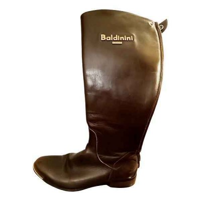 Baldinini - Stivali glamour da donna in pelle marrone - Italianfashionglam