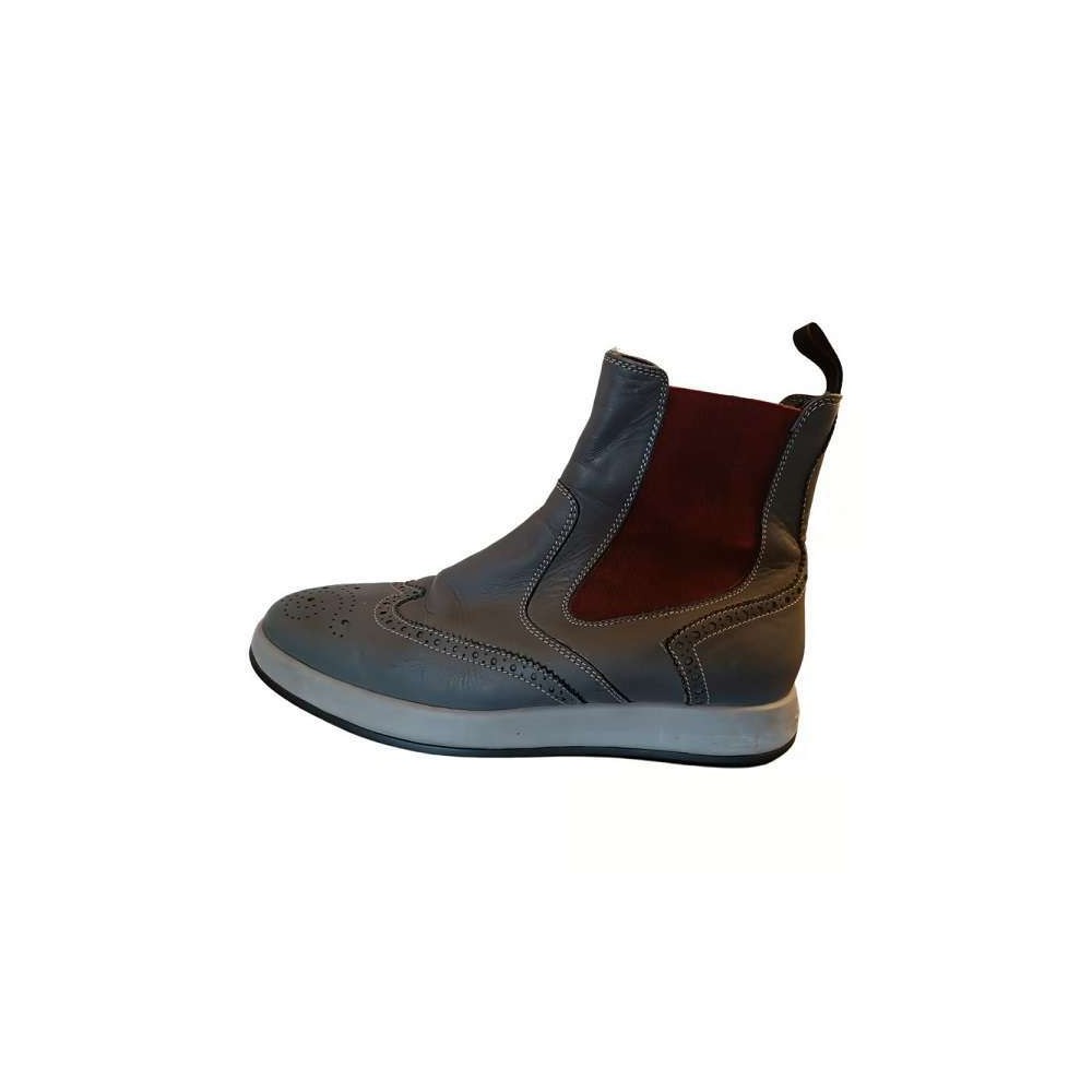 Santoni Stivaletti da donna in pelle colore grigio Colori Grigio